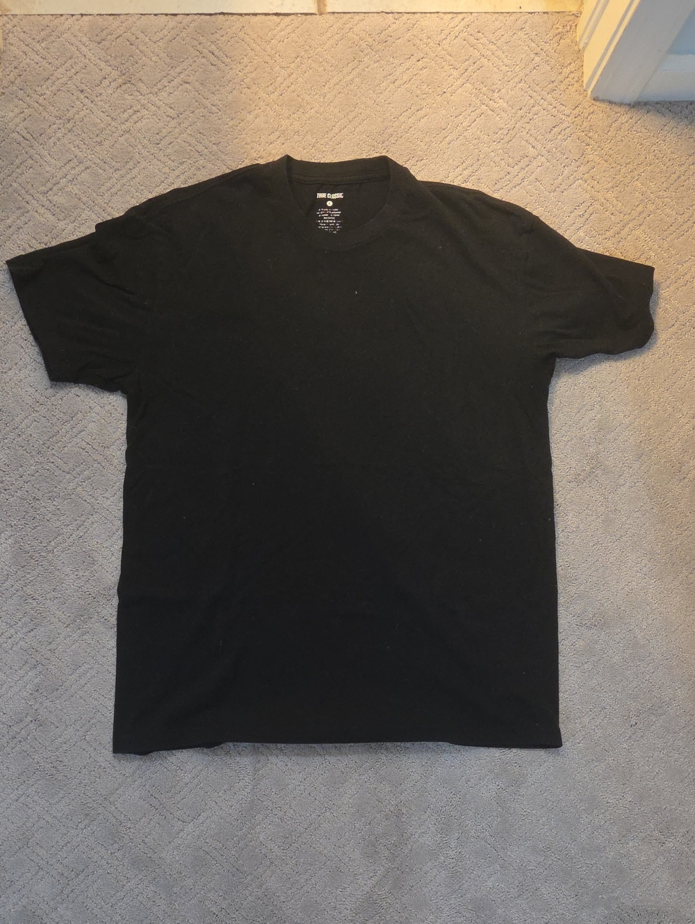 Men's True Classic Black Crew Neck T-Shirt